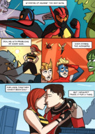 breasts drawing giantess wings mega blonde comic color long_hair giant buildings brunette couple green_hair red_hair kissing fighting shrunken_woman shrunken_man ant avengers freckles ant-man dialogue hands_on_hips panels thor captain_america rhino kaiju green_skin black_widow punching mary_jane she-hulk spider-man marvel_comics captain_marvel the_wasp caiman2 giant_man earth_20052 claire_temple peter_parker mysteria