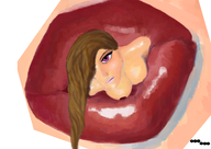 drawing vore color lips