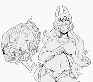 drawing vore monochrome belly internal_view emmacat64