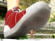 running shrunken_man naked_man sneakers imminent_crush digital_render vorifax