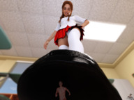 running shrunken_man looking_down point_of_view raised_foot digital_render vorifax