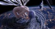 drawing giantess nude earth giga wings space color anime blue_hair rei neon_genesis_evangelion astronaut wlop