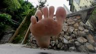 feet barefoot point_of_view looking_at_viewer raised_foot loryelle