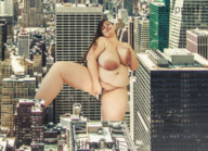 giantess collage nude city black_hair large_breasts long_hair bbw nepple11 ninadoll