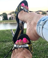 collage feet high_heels in_shoe shrunken_man pink_nails msku
