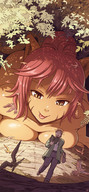 drawing giantess karbo color lying_down running cat_girl licking_lips looking_at_victim