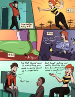 breasts drawing giantess nude mega comic color long_hair destruction giant cleavage butt_crush brunette couple red_hair shrunken_man dark_skin freckles costume ant-man power_lines belt ripped_clothing leotard dialogue sign she_hulk tripping green_skin mary_jane convenient_censorship miles_morales spider-man marvel_comics the_wasp caiman2 giant_man earth_20052 claire_temple peter_parker ant_boy