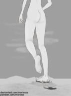 drawing giantess nude city mega monochrome destruction barefoot mortess