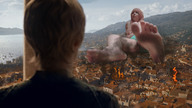 giantess collage city destruction barefoot pink_hair fire utamovita