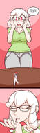 drawing white_hair long_hair handheld surprised kissing looking_down panels jj-psychotic no_background