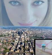 giantess collage giga city smiling unknown_artist jewelry