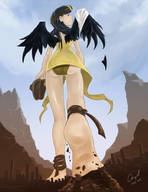drawing giantess panties feet wings city mega upskirt color destruction barefoot foot_crush walking angelgts