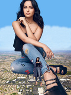 giantess collage giga mega black_hair high_heels multiple_sizes sitting giantesses looking_at_viewer gallofthewild