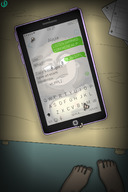 drawing color brunette phone table shrunken_people reflection dark_skin spotlaight