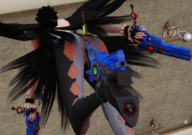 crush butt crossover high_heels blood low_angle thighs shoe_crush guns bayonetta digital_render the_legend_of_zelda bantoras link_(the_legend_of_zelda) super_smash_bros. super_smash_bros._4