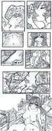 drawing growth giantess nude vore city monochrome destruction barefoot looking_at_viewer embernaga