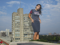 giantess collage city black_hair buildings
