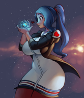 drawing gentle earth giga space color blue_hair heart glow cosmic_giantess gareit0 kathryn solarheart21