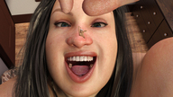 mouth shrunken_man open_mouth falling dropped implied_vore digital_render galiagan