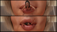 gentle nude vore blonde brunette shrunken_woman mouth_play digital_render galiagan