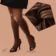 drawing chief micro city skirt nylons unaware office_lady no_background