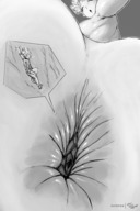 drawing micro nude monochrome smiling dragon_ball looking_down falling butthole sliding mrs._briefs onioniogre
