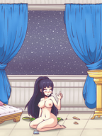 breasts drawing nude color large_breasts long_hair barefoot shrinking inksgirls