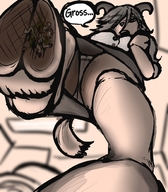 drawing giantess panties upskirt clothed blood low_angle gore foot_crush office shrunken_man sketch cruel hooves point_of_view hoof mspaintgts satyr