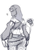 drawing monochrome butt male sweat shrunken_woman stuck_to_butt kathryn solar solarheart21 chopshoppar
