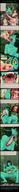drawing giantess nude vore comic long_hair brunette story short_hair outdoors long_tongue panels green_skin freimgul frog_girl