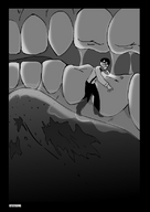 drawing vore monochrome saliva anime shrunken_men