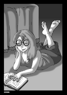 drawing micro monochrome glasses shrunken_men