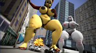 giantess crush nude city large_breasts destruction buildings explosion jackal goat giantesses vehicles large_nipples thick_thighs digital_render hands_on_breasts toriel fox_whisper85 dripdry