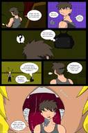 drawing giantess nude vore blonde comic long_hair open_mouth dark_skin jirokatsu dialogue panels imminent_vore