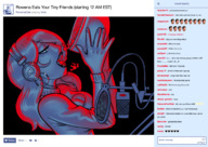 drawing vore color long_hair chat headphones tinies microphone webcam spittyart livestream