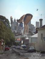 giantess collage city destruction helicopter running giantesses bending_down analternateusername