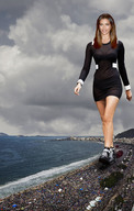 giantess collage city beach water helicopter brunette wonderslug foot_crush walking crowds foot_prints