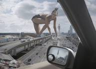 giantess collage destruction kneeling running giantesses vehicles point_of_view road analternateusername heliocpter