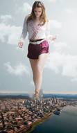 giantess collage city destruction water brunette looking_down dochamps emga