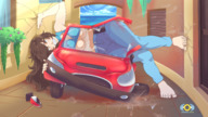 drawing growth color long_hair destruction barefoot cleavage jeans brunette mini_giantess amazon trapped pants vehicles top aliessa