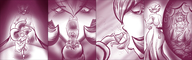 drawing vore comic monochrome glasses gardevoir open_mouth inside_stomach xanafar panels running_away source_needed cutaway jesssica