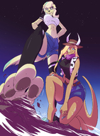 drawing giantess furry anthro destruction clothed planet shorts sarah mountains giantesses hat roxie cosmic_giantess angelgts