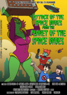 drawing giantess city mega alien color destruction helicopter pink_hair red_hair blue_skin parody outdoors green_skin cleavage_window antennae unusual_pupils alternate_dimensions
