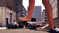 giantess city barefoot buildings police outdoors raised_foot redfiredog rfd_comics kaylee