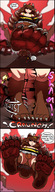 drawing crush panties upskirt comic color giant male skirt blood brunette low_angle brown_eyes gore foot_crush cruel dialogue mspaintgts fox_boy polka_dots koko twisting