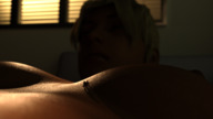 sleeping bed topless lying_down short_hair unaware indoors tinies digital_render on_breasts ubersalamander