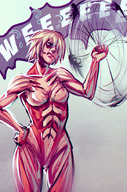 drawing color spinning attack_on_titan female_titan shingeki_no_kyogin moni158