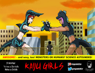drawing giantess city mega color couple godzilla muscles abs parody fighting giantesses kaiju pacific_rim homage sayerraider