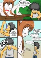 drawing nude tail comic color large_breasts red_eyes brunette shrunken_man white_skin pointed_ears vale-city