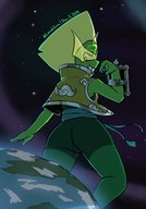 drawing giantess earth color butt looking_back asuras_wrath green_skin cosmic_giantess steven_universe peridot lewdssonk